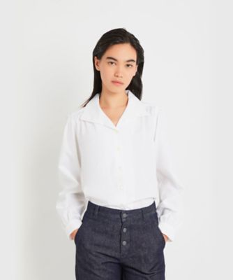 アニエスベー　襟ブラウス agnes b.｜ロゴエンブカラーシャツ | Rakuten Fashion(楽天
