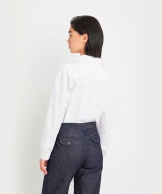 アニエスベー　襟ブラウス agnes b.｜ロゴエンブカラーシャツ | Rakuten Fashion(楽天