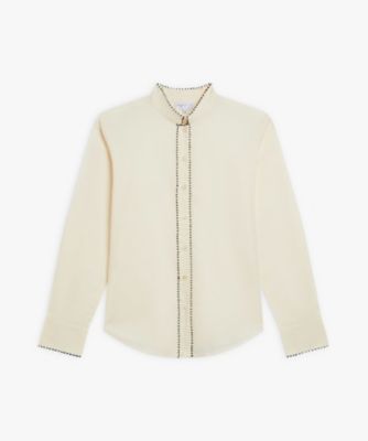 ＜agnes b. (Women)＞コットン　長袖　スタンドカラー　ブラウス（Ｌ９０７ＡＲ２９０３５）