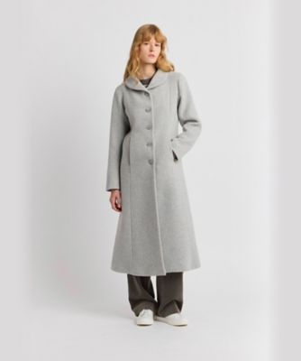 agnes b. アニエスベー　リネンロングコート　麻100% グレー　L agnes b. アニエスベー リネンロングコート 麻100% グレー L