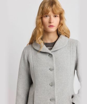 【美品】agnes b.アニエスベー　ウール　ロングコート　グレージュ グレーウールロングコート（MC15UV11902） | agnes b