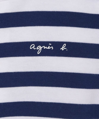 J008 L GREN ベビー ボーダーロンパース