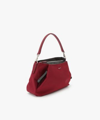 アニエスベー　リバーシブルショルダーバッグ　赤×チェック　美品　匿名配送 アニエスベー リバーシブルショルダーバッグ 赤×チェック 美品