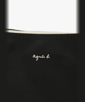 美品agnes.bアニエスベー2wayショルダーバッグ　ナイロン　ブラック ナイロン 2way ミニ ショルダー RAT01－13
