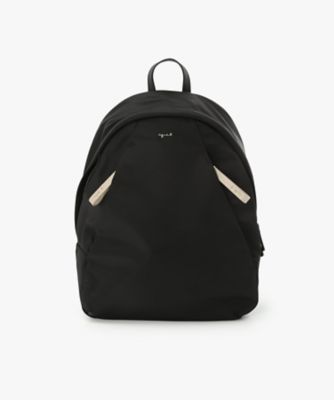 やっふぃ♥　【極美品】アニエスベー 現行 バックパック リュックプレート黒 バックパック （OAS14－05）（O226VN01000