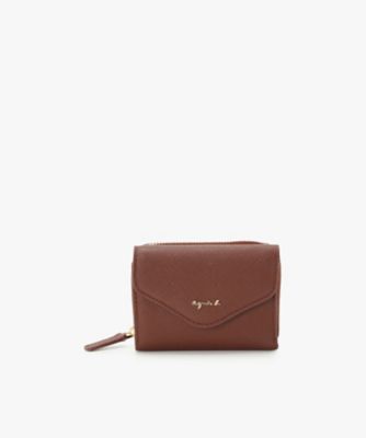 ＜agnes b. (Women)＞レザー　三つ折りウォレット　ａｖａ（ＴＡＷ０２－０２）（Ｏ７８６ＶＬＥ４３６５）