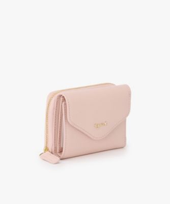 アニエスベー　財布　ピンクベージュ レザー 三つ折りウォレット ”ava” TAW02－02