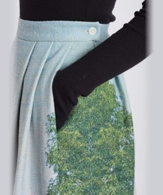 フォトプリント ロング フレアスカート ”Jardin