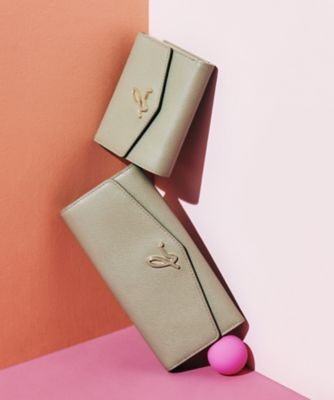 ✧美品✧ アニエスベー 長財布 ベージュ TAW05－07 エンベロープ ロングウォレット TAW05－07 ｜agnès b. VOYAGE FEMME（アニエスベー