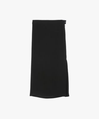 ＜agnes b. (Women)＞ブラック　トリアセテート　クレープ　ロング　タイトスカート（Ｏ８５７Ｕ７０００００）