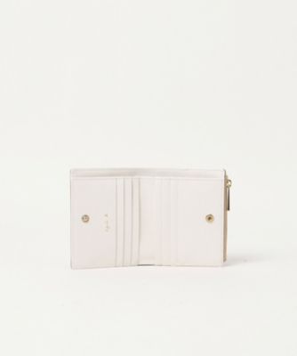 アニエスベー　ホワイト 二つ折り財布 レザー 三つ折りウォレット 