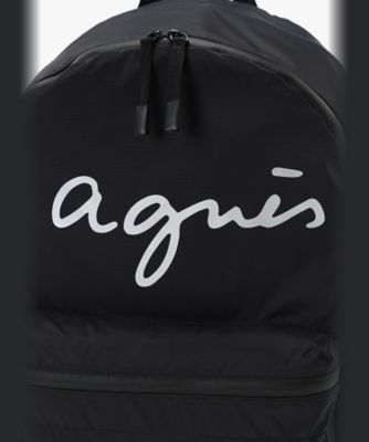 【はしはしさん専用】アニエスb. ブラックリュック タグ付き アニエスベー agnes b. バッグ ロゴリュックサック ブラック