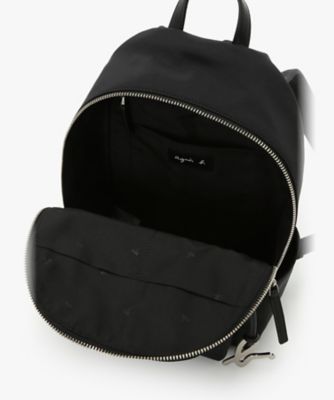 美品 agnes b. バックパック ナイロン　黒　ゴールド金具 　c606 バックパック (FT03A－06) ｜agnès b. VOYAGE FEMME