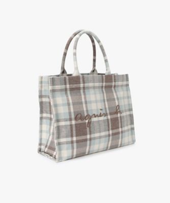 チェック ラージ トートバッグ ZAX03－01