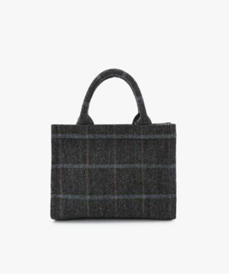 チェック ウール スモール トートバッグ ZAX03B－01