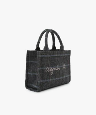 値下げ中  MADELEINE B&Bプレゼント(匿名配送) チェック ウール スモール トートバッグ ZAX03B－01