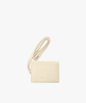 ＜agnes b. (Women)＞レザー　２ｗａｙ　三つ折り　財布ショルダー　（ＺＡＷ０２Ａ－０１）（Ｐ７９１ＶＣＺ１０２０）