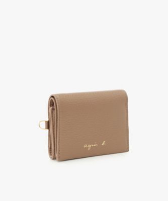 agnis b. ブラウンレザー三つ折り財布 agnes b. 三つ折り財布 アニエスベー 財布 ミニウォレット