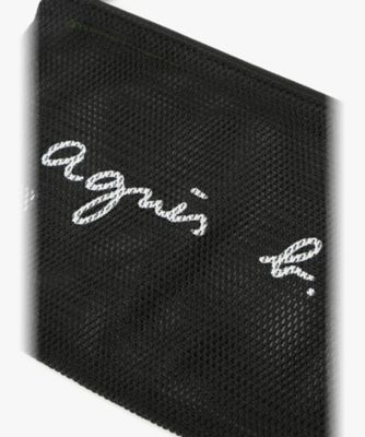 ■agnesb.■ロゴ ナイロン スモール ポーチ unisex ロゴ ナイロン スモール ポーチ （ZAH03－02