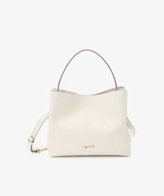 ＜agnes b. (Women)＞２ｗａｙ　ミディアム　トートバッグ　”Ｃｈｒｉｓｔｅｌｌｅ”　ＡＢＳ０１－０１（Ｐ８３４ＶＣＺ８０４５）