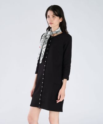 agnès b. オーガニックコットン7分袖カーディガンプレションRobe agnes