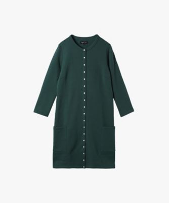 ＜agnes b. (Women)＞オーガニックコットン　メルトン　七分袖　カーディガンプレッション　”Ｒｏｂｅ”　（Ｑ９５８Ｍ４３４７０８８）
