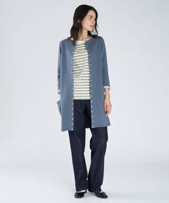 オーガニックコットン メルトン 七分袖 カーディガンプレッション