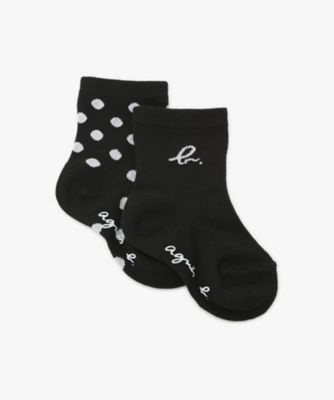 ＜agnes b. ENFANT (Baby&Kids)＞ＡＣ５８　Ｌ　ＣＨＡＵＳＳＥＴＴＥ　ベビー　サークル柄ソックス（ＳＯ２１ＡＣ５８０００）