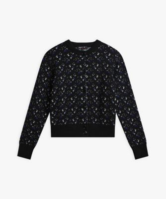 ＜agnes b. (Women)＞コットン　ジャカード　長袖　カーディガン　”Ｎｉｌｓ”（Ｔ７７２ＬＹ８００００）