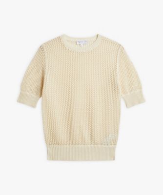 ＜agnes b. (Women)＞コットン　ニット　半袖　メッシュ　プルオーバー　”Ｂｅｔｔｙ”（ＴＴ０９ＬＧ００３１２４）