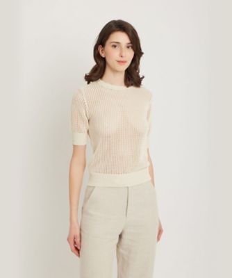 コットン　ニット　半袖　メッシュ　プルオーバー　”Ｂｅｔｔｙ”（ＴＴ０９ＬＧ００３１２４）