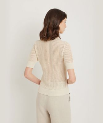 コットン　ニット　半袖　メッシュ　プルオーバー　”Ｂｅｔｔｙ”（ＴＴ０９ＬＧ００３１２４）