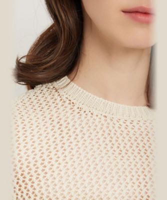 コットン　ニット　半袖　メッシュ　プルオーバー　”Ｂｅｔｔｙ”（ＴＴ０９ＬＧ００３１２４）