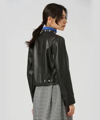 タグ付き★ IENA羊革シープ ブルゾン★アニエス カーディガン風 CU55 CARDIGAN アウターカーディガン