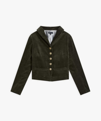 レザー ノーカラー ジャケット ”Mignon