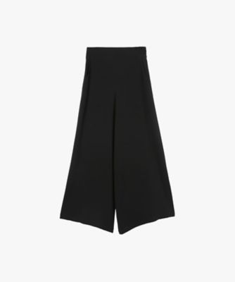 ＜agnes b. (Women)＞ブラック　トリアセテート　クレープ　ワイドパンツ　”Ｋｉｍｏ”（Ｙ４７６Ｕ７０００００）