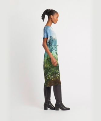 フォトプリント 半袖 ワンピース ”Jardin Brumeux