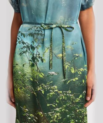 フォトプリント 半袖 ワンピース ”Jardin Brumeux