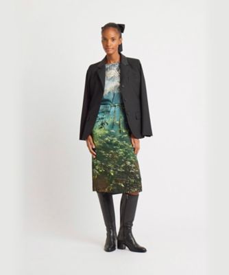 フォトプリント 半袖 ワンピース ”Jardin Brumeux