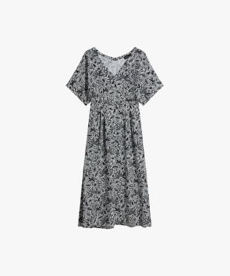 わん プリント 半袖 Vネック ワンピース（ZA57ICR1000