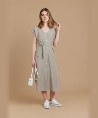 アイシービー ICB 【WEB限定・洗える】ストレッチポンチ Vネック