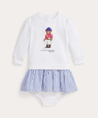 ベビー）Polo ベア コットン ジャージー ドレス ＆ ブルマー【返品