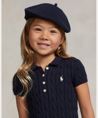ガールズ 2才～6才）ケーブルニット コットン Polo セーター
