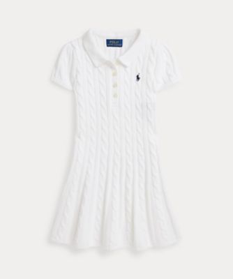 ガールズ 2才～6才）ケーブルニット コットン Polo セーター