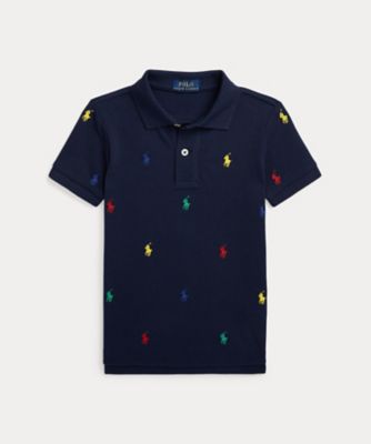 ボーイズ 2才～7才）Polo ポニー コットン メッシュ ポロシャツ