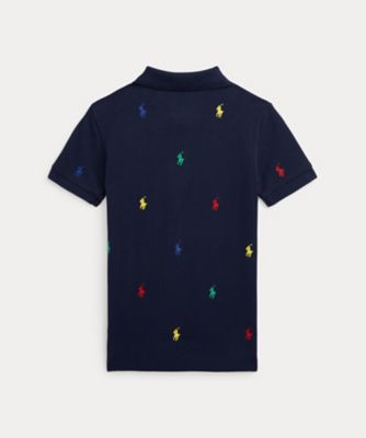 ボーイズ 2才～7才）Polo ポニー コットン メッシュ ポロシャツ
