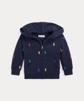 ベビー）Polo ポニー フリース フルジップ フーディ