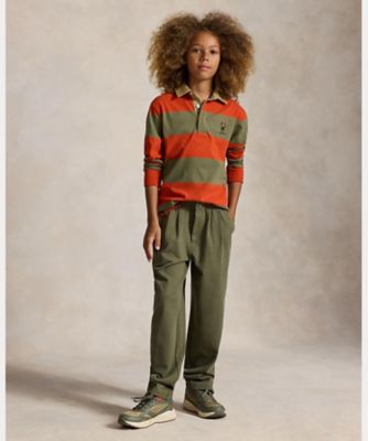 ボーイズ 8才～20才）Polo ベア コットン ラグビー シャツ