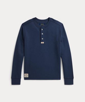ボーイズ 8才～20才）ワッフルニット ヘンリーネック シャツ