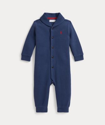 POLO RALPH LAUREN カバーオール ベビー）フリース ショールカラー カバーオール【返品不可商品